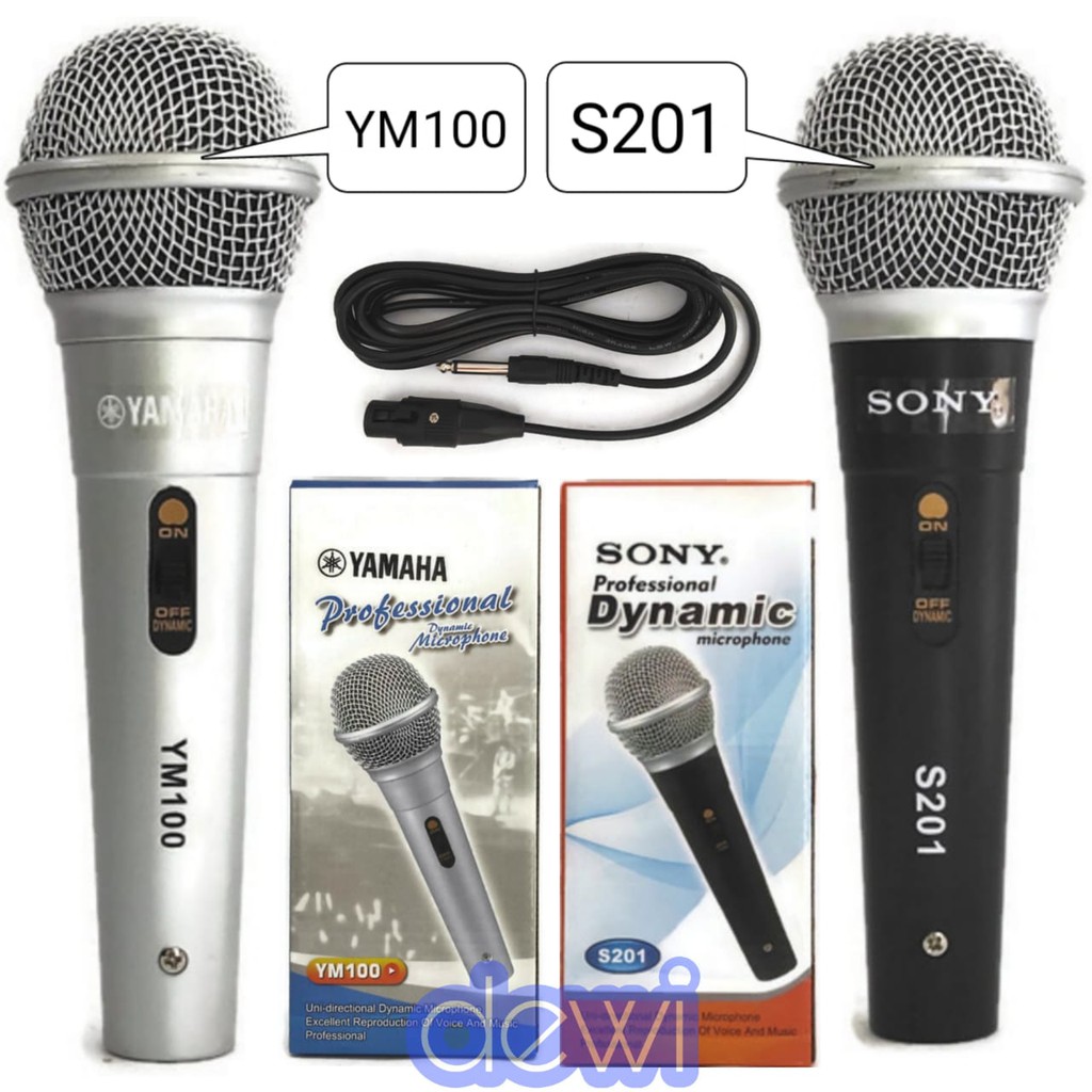 MIC MURAH MICROPHONE KABEL MIK JACK BESAR TERMASUK KABEL