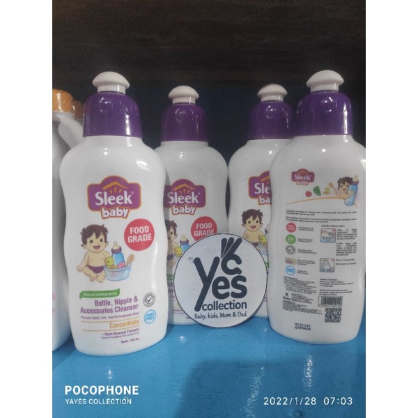 Sleek baby bottol bottle nipple 150 ml cleanser food grade pencuci cuci botol dot mainan asesoris