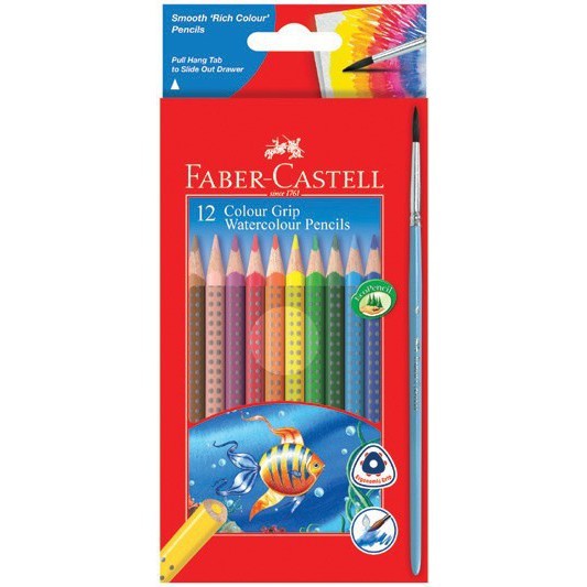 

Faber-Castell Colour Grip Watercolour Pencils 12L (FSC) 116242