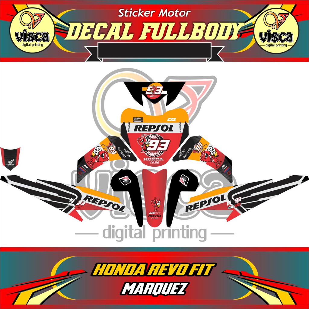 Modifikasi Stiker Motor Revo Fit  Modifikasi