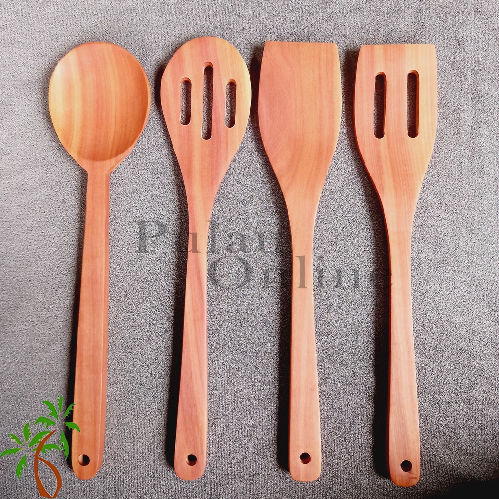 Spatula Kayu Sawo 30cm - Sodet Kayu  - Sutil Kayu Sawo