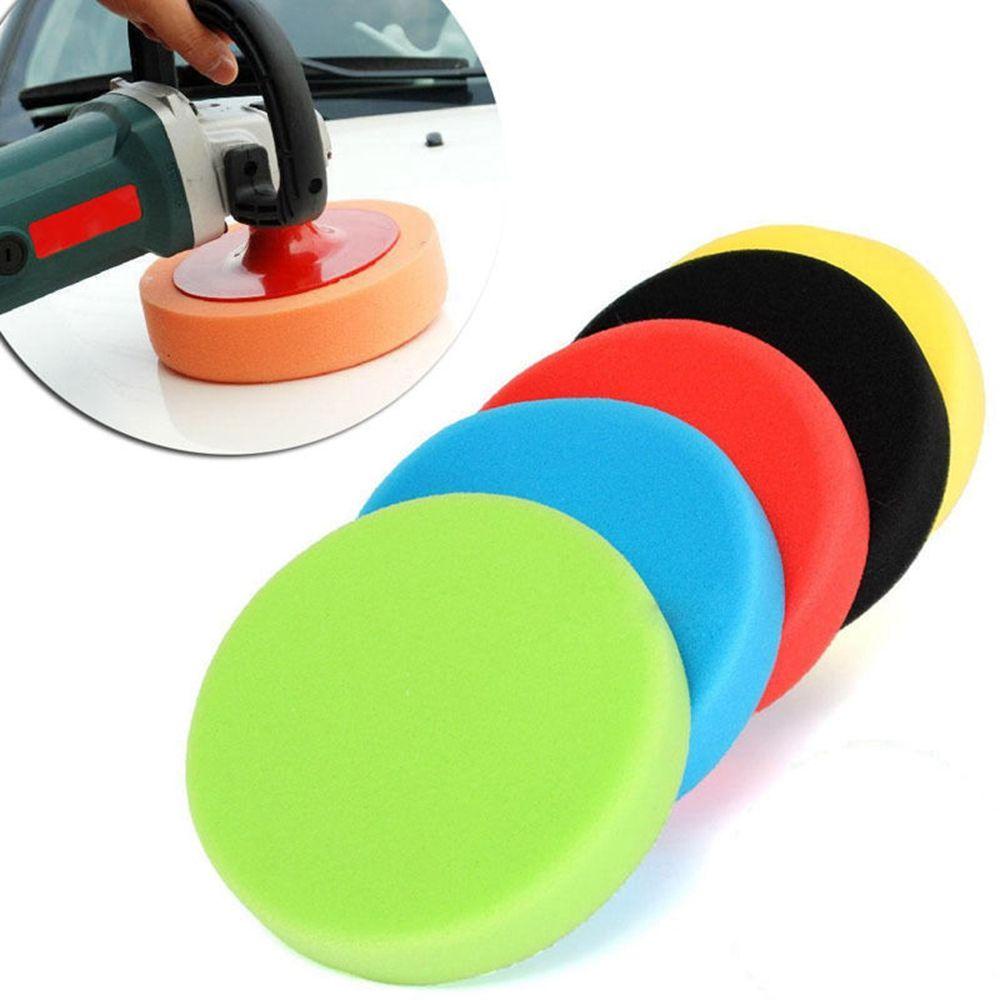 Wonder 5Pcs 3/4 /5 /6 /7&quot; Car Polisher Pad Hot Alat Pembersih Flat Polishing Foam