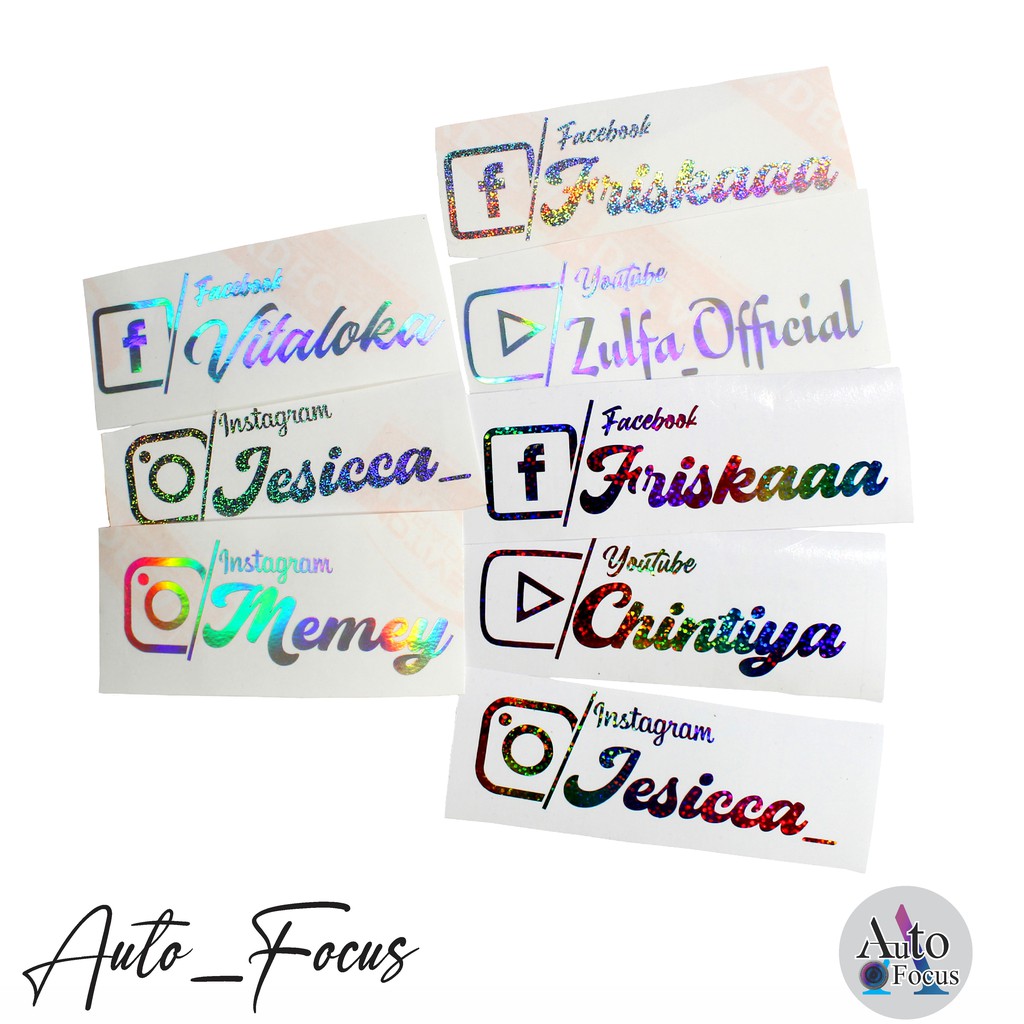 

STIKER STICKER HOLOGRAM SOSMED COSTUM REQUEST BEBAS