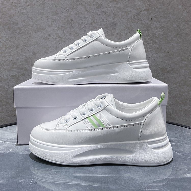 DNY Sepatu Sneakers Putih Wanita Spatu Olahraga Cewek Terbaru Import Korea 0168-Hijau