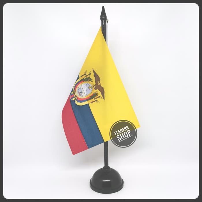 

Bendera Meja Ekuador/Ecuador + Tiang Kayu