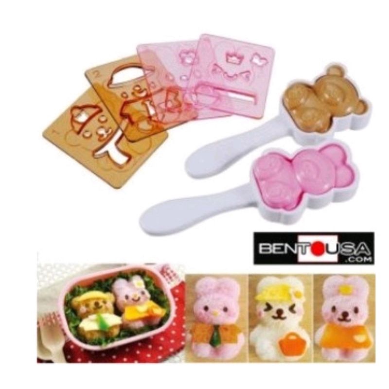 Nori Puncher Bento Set Pinguin Bear Panda