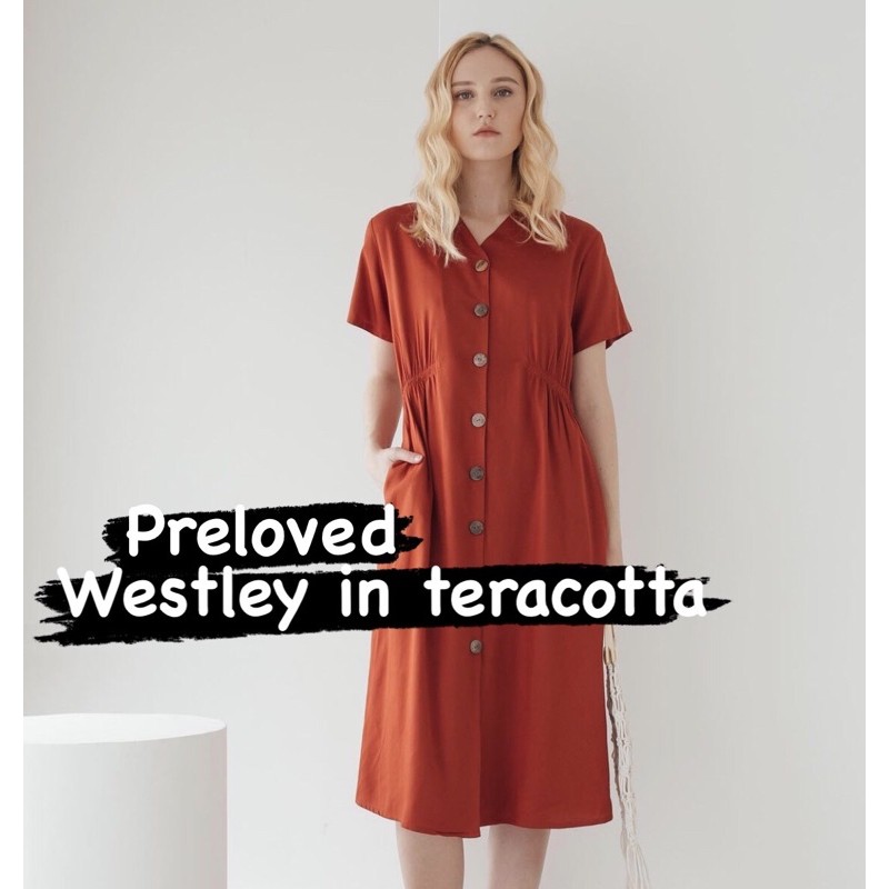 ABBEYTALE - westley dress in teracotta