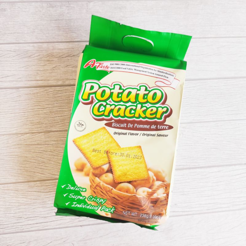 

A Taste Potato Cracker 238g Biskuit Kentang Vegetarian Vegan