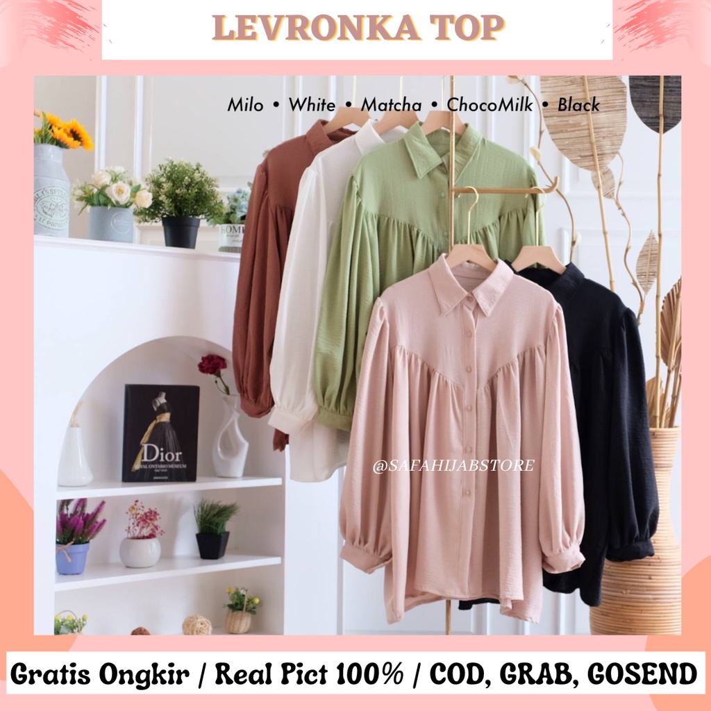 LEVRONKA TOP / BLOUSE / ATASAN WANITA / ATASAN KERJA