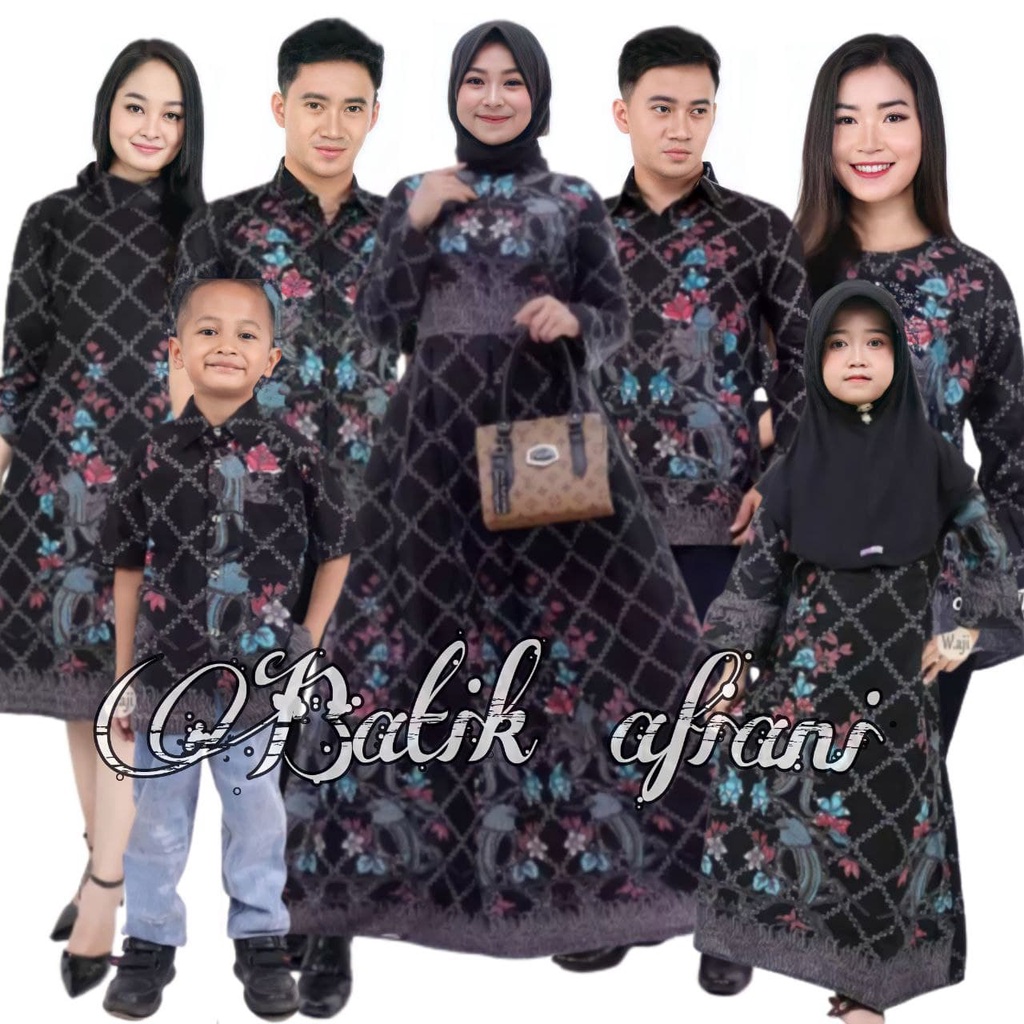 [ COD ]  Batik Couple keluarga sania ruffle ori ndoro jowi dnt  Motif Jaring