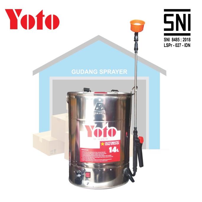 Alat semprot elektrik-Automatic Hand Sprayer YOTO YT 14l Baterai Stain Termurah