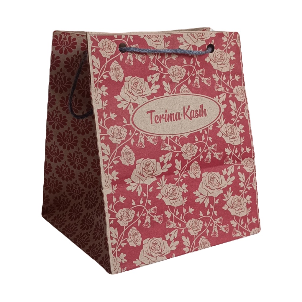 Paper Bag Tas Kertas Craft Uk 14x11x16 Donat [LUSINAN] GOODIE BAG paper bag polos coklat / paperbag murah / Tas Kertas kecil min