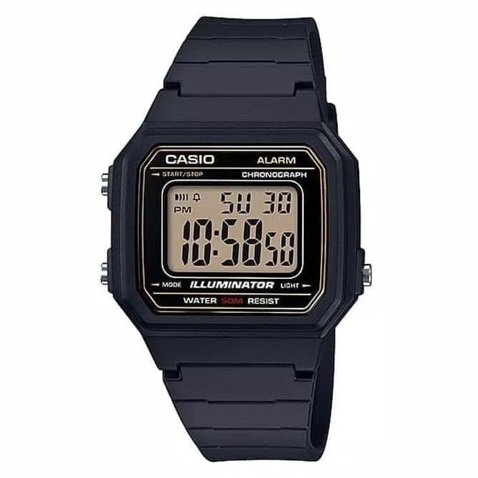 Jam Tangan Unisex Casio Classic Illuminator Chronograph W-217H-9AV