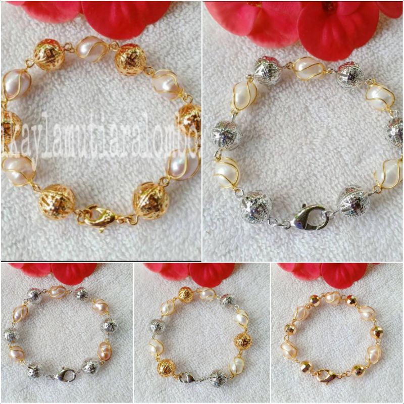 Gelang mutiara air tawar asli BERSERTIFIKAT|gelang mutiara asli lombok|gelang mutiara tawar murah