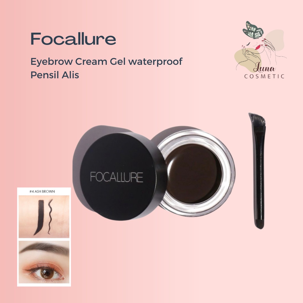 FOCALLURE Eyebrow Cream Gel waterproof Pensil Alis-kosmetik Mata