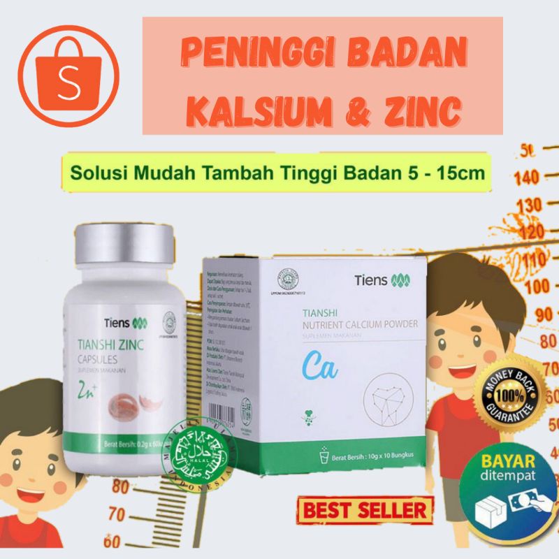 

(COD) PENINGGI BADAN SUSU KALSIUM DAN ZINC TIENS