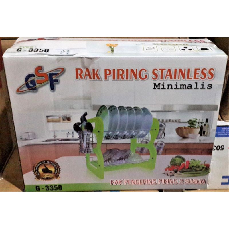 Rak Piring Stainless Steel Minimalis GSF G-3350-P