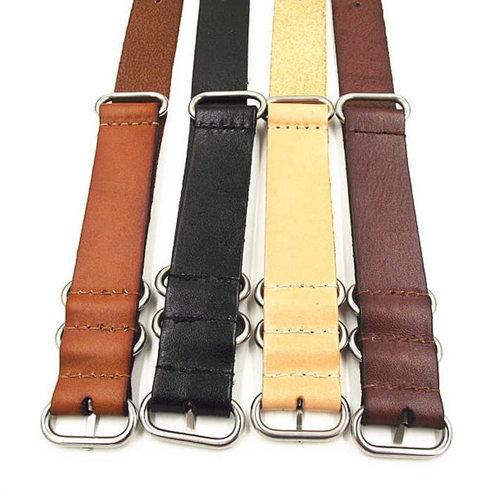 Promo Tali Jam Tangan Kulit Asli Zulu Leather Strap 20Mm Paling Murah Laris