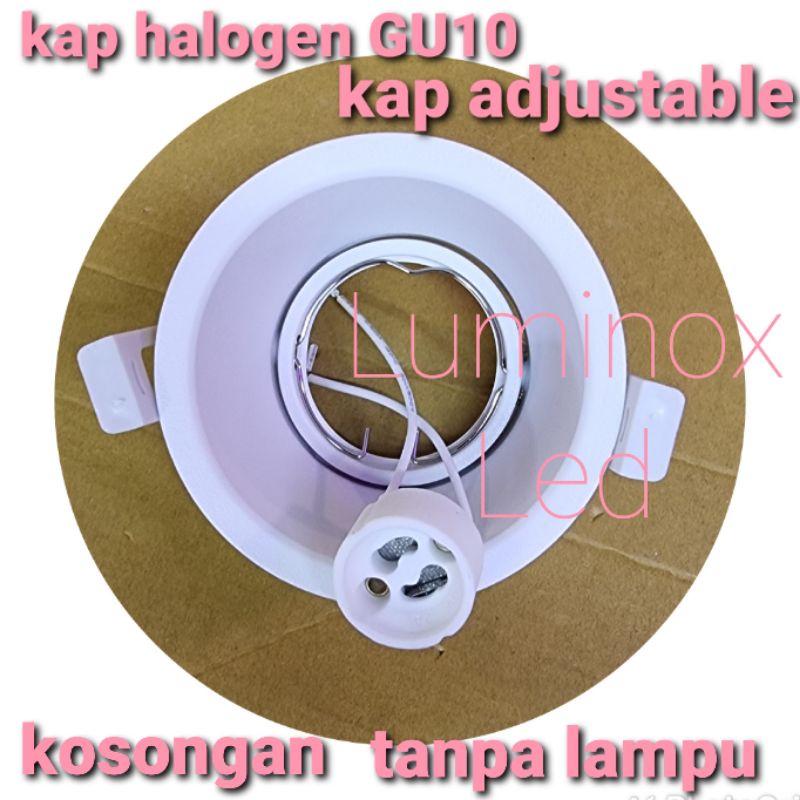 kap halogen gu10 kaki stater / spotlight plafon bulat GU10 kosongan