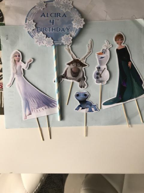 Topper Birthday Cake Frozen / Frozen 2
