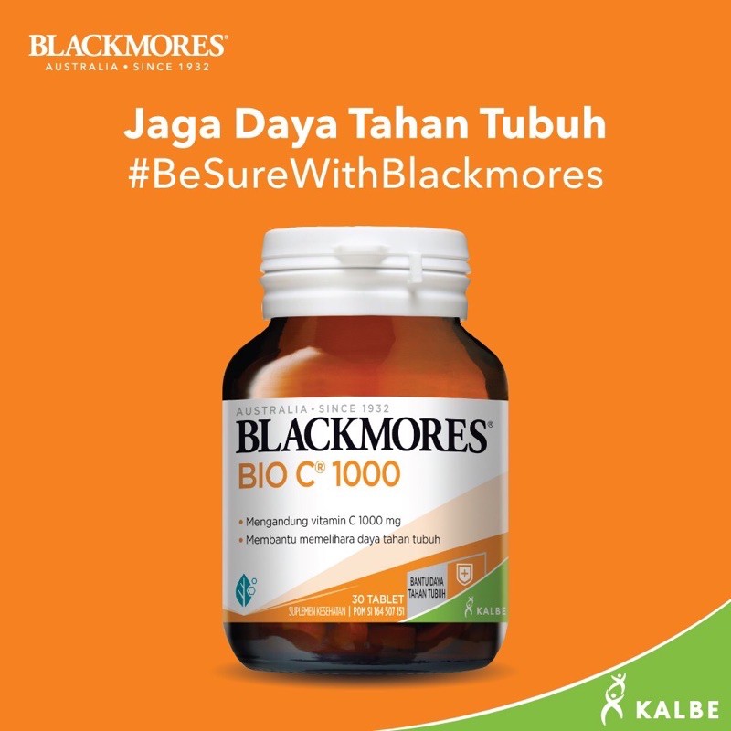 BLACKMORES Bio C 1000mg / Vitamin / Vit C 500mg BPOM KALBE - 30 / 60 / 90 Tablet - ORI ASLI !!!