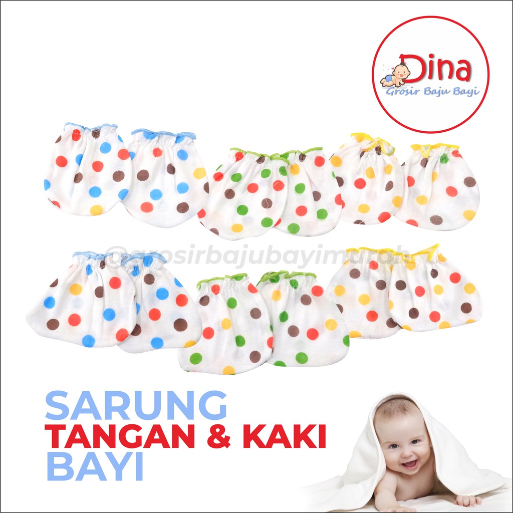 Sarung tangan kaki bayi ZAHDAN SNI 1 pack perlengkapan bayi baru lahir