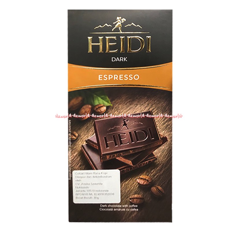 Heidi Dark 80gr Espresso Himalayan Salt Extreme Chocolate Heidi Coklat Hitam 85% Cocoa Kakao Cokelat