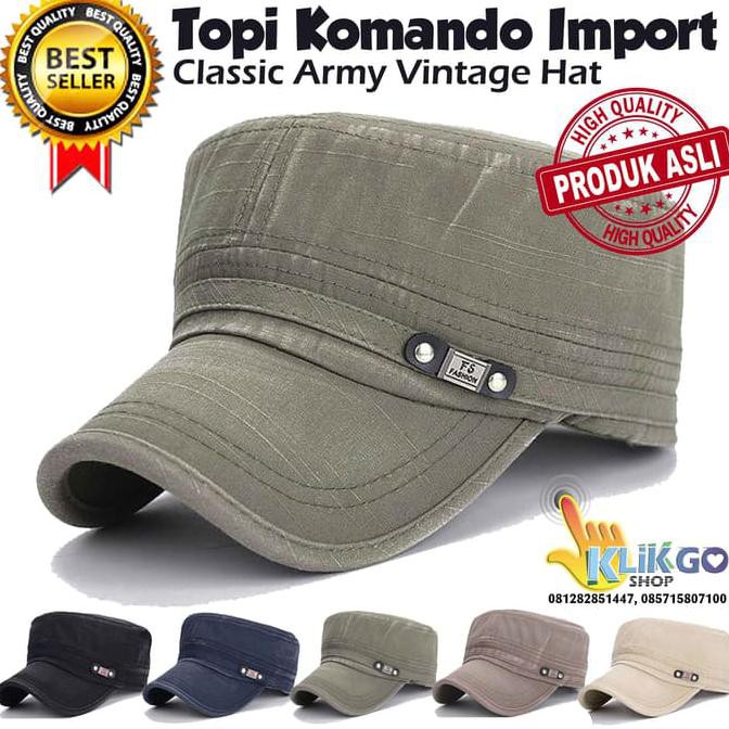 Diskon Topi Komando Import Classic Army / Topi Snapback / Topi Army Terbaru