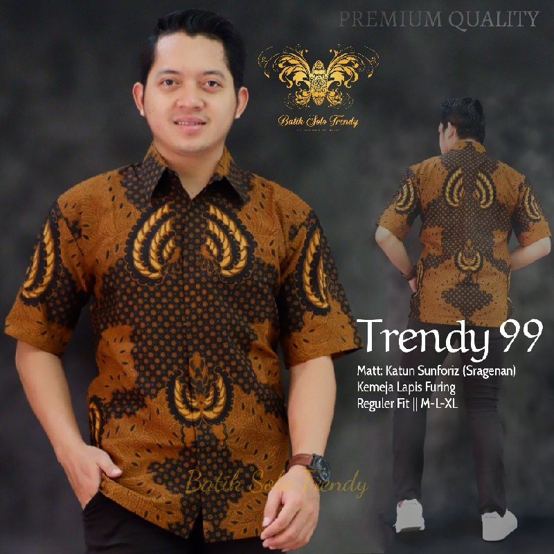 TRENDY 99 PENDEK KEMEJA BATIK LENGAN PENDEK KAIN HALUS MURAH