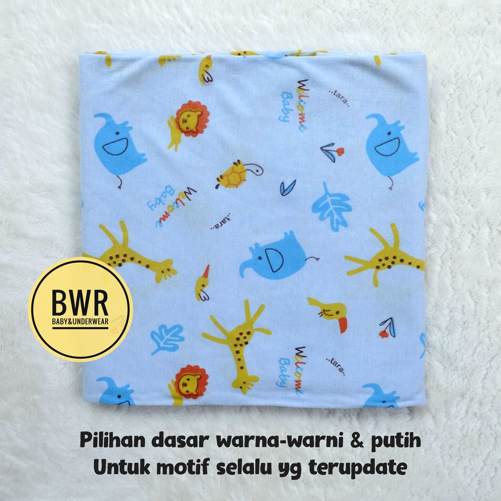 [ Ecer ] Bedong TARA Motif / Bedong Bayi Motif Print Selimut Blankect Bayi Putih Warna | Bwr