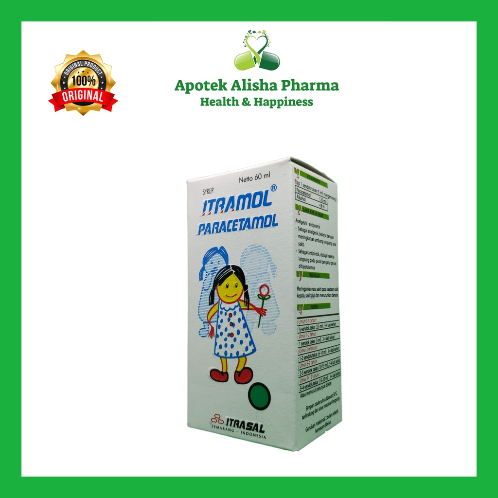 Itramol Sirup 60ml - Itramol Parasetamol Syrup Obat Perunun Panas/Demam Anak