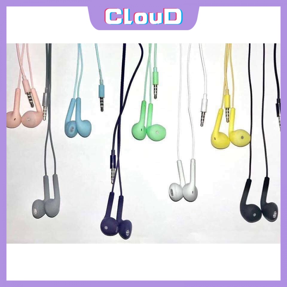 U19 Headset Earphone In-Ear Super Bass Kabel Jack 3.5mm Motif Retak Warna-Warni