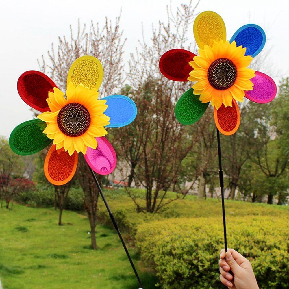 Nickolas1 Sunflower Windmill Sequin Colorful Anak Rumah Untuk Anak Kegiatan Outdoor Mainan Anak