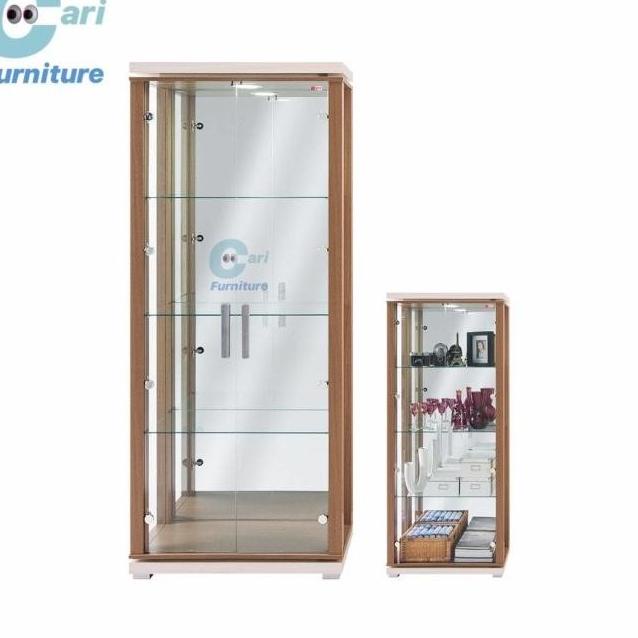 Rak Kabinet Lemari Hias Pajangan Pintu Kaca Minimalis #Carifurniture