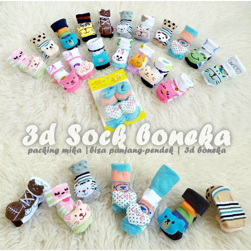 Kaos Kaki Bayi Boneka Karakter 3D Sepatu Bayi Lucu TANPA Rattle Murah Baby Sock Import / KAOS KAKI PREWALKER BAYI KAOS KAKI PREWALKER BAYI 3D.