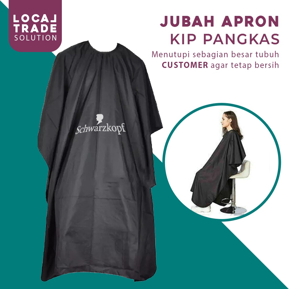 SCHWARZKOPF Jubah Apron Kip Pangkas Rambut Salon Barbershop Cape - B03