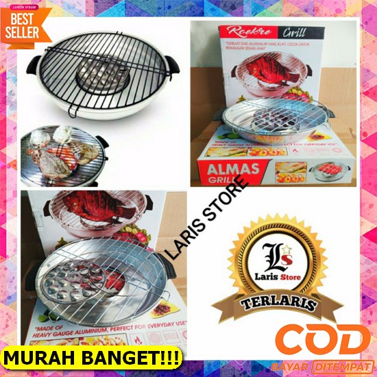 Panggangan Besi Untuk Ikan Sosis Bakar Bakso Bakar Serbaguna Ayam  Happy Call Grill Roaster Pan Alat