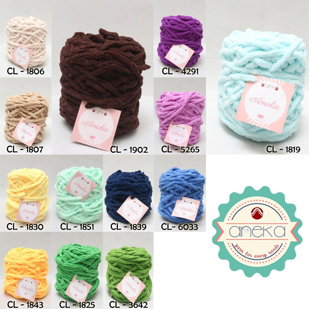 KATALOG - Benang Rajut Chenille Midi Amalia Yarn PART 1