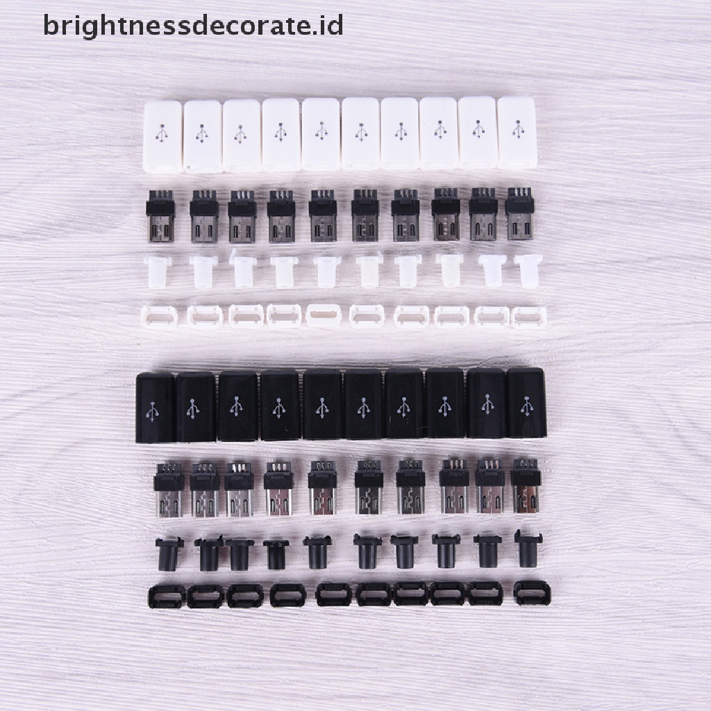 (Birth) 10pcs / Lot Soket Adapter Konektor Interface Micro Usb Diy