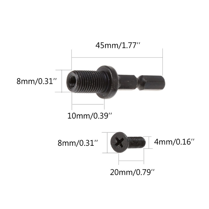 1 / 4 &quot;6mm Hex Shank Keyless Drill Bit Chuck Adapter Converter