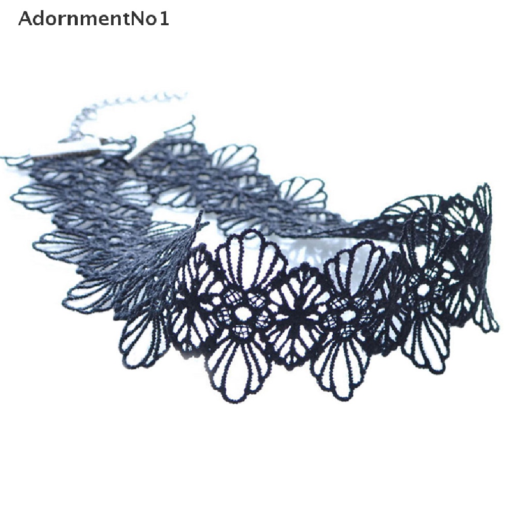 (AdornmentNo1) Kalung Choker Lace Gaya Retro Vintage Gothic Untuk Perhiasan Wanita