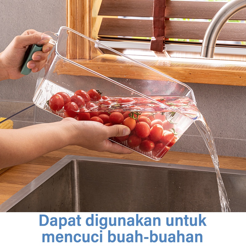 Letyeah &amp; Kaizenliving Kotak Penyimpanan Buah Sayur Dapur Kulkas /Food Storage Box Plastik Multifungsi