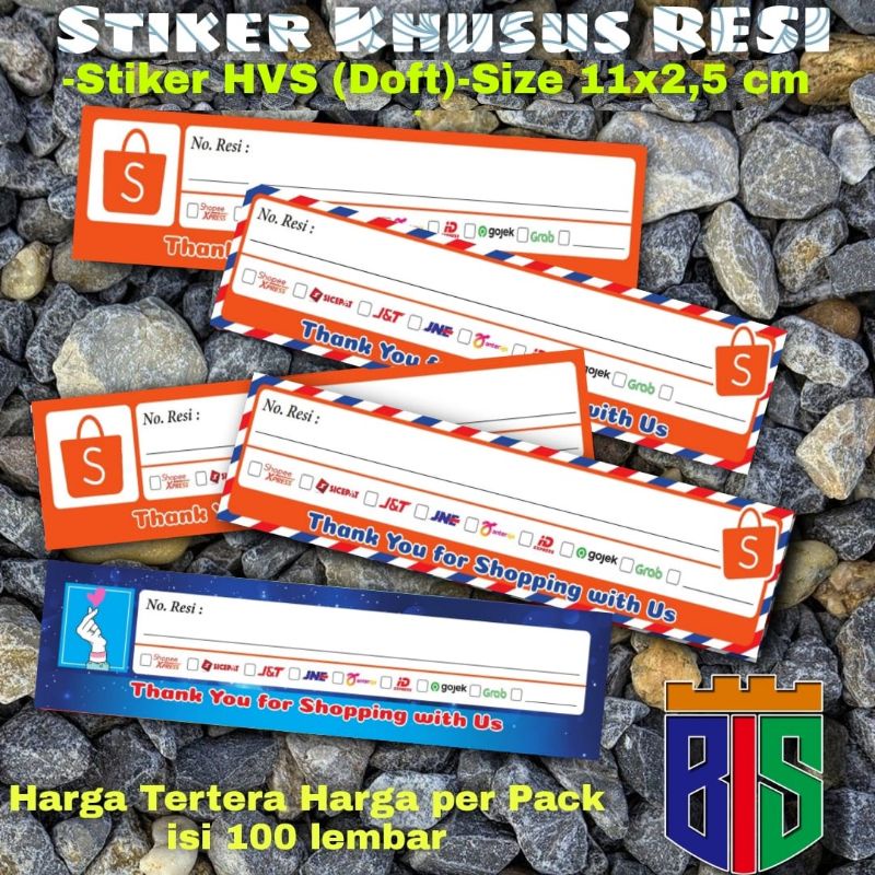 

STIKER PENGIRIMAN OLSHOP/STIKER LABEL PENGIRIMAN KHUSUS UNTUK RESI UKURAN 3x11 cm