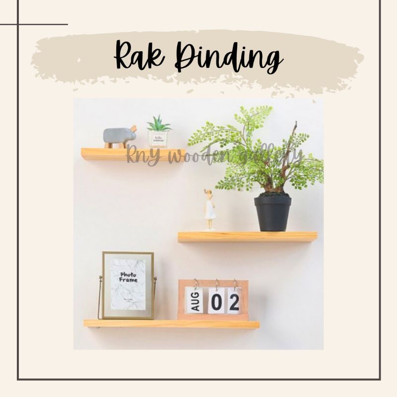 RAK DINDING MELAYANG / AMBALAN KAYU JATI BELANDA