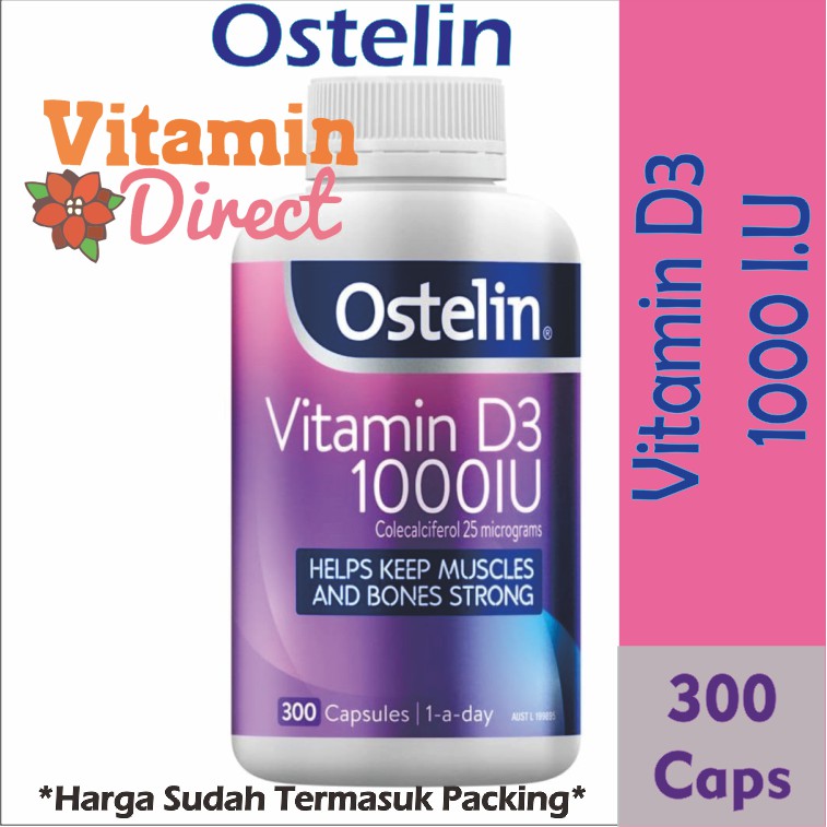 Jual Ostelin Vitamin D3 1000IU ( Isi 300 kapsul ) Shopee Indonesia