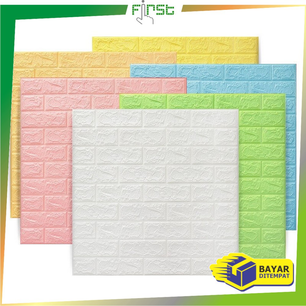 *COD* FH-C206 Wallpaper Dinding Foam 3D Kecil Motif Batu Bata/Walpaper Stiker Dinding Dekorasi Kamar-6