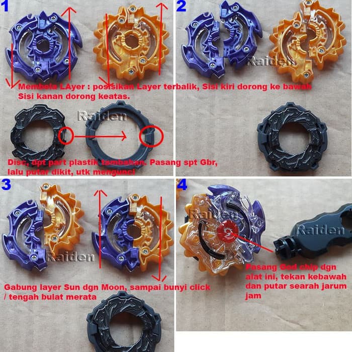 beyblade duo eclipse b-00 sun moon gasing mainan anak limited edition