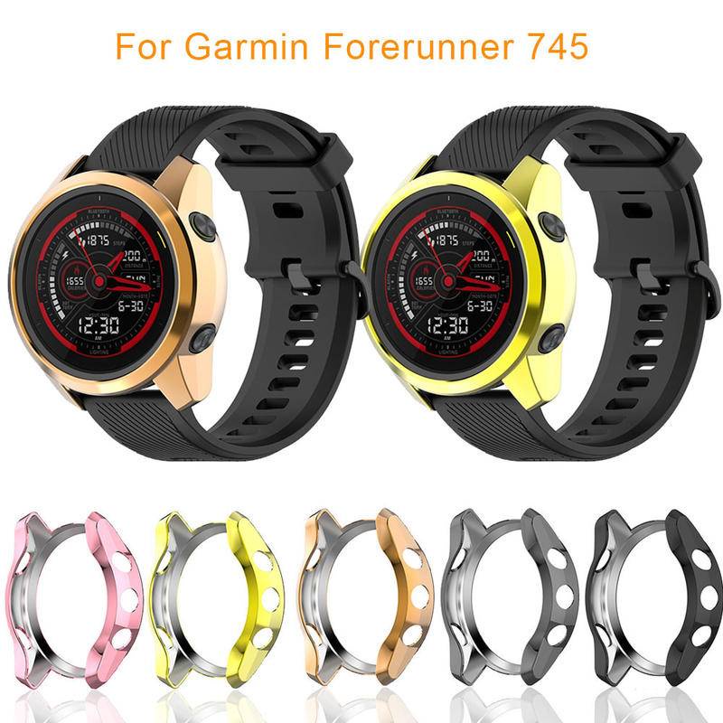 Case Tempered Glass Cover Smartwatch Garmin Forerunner 745