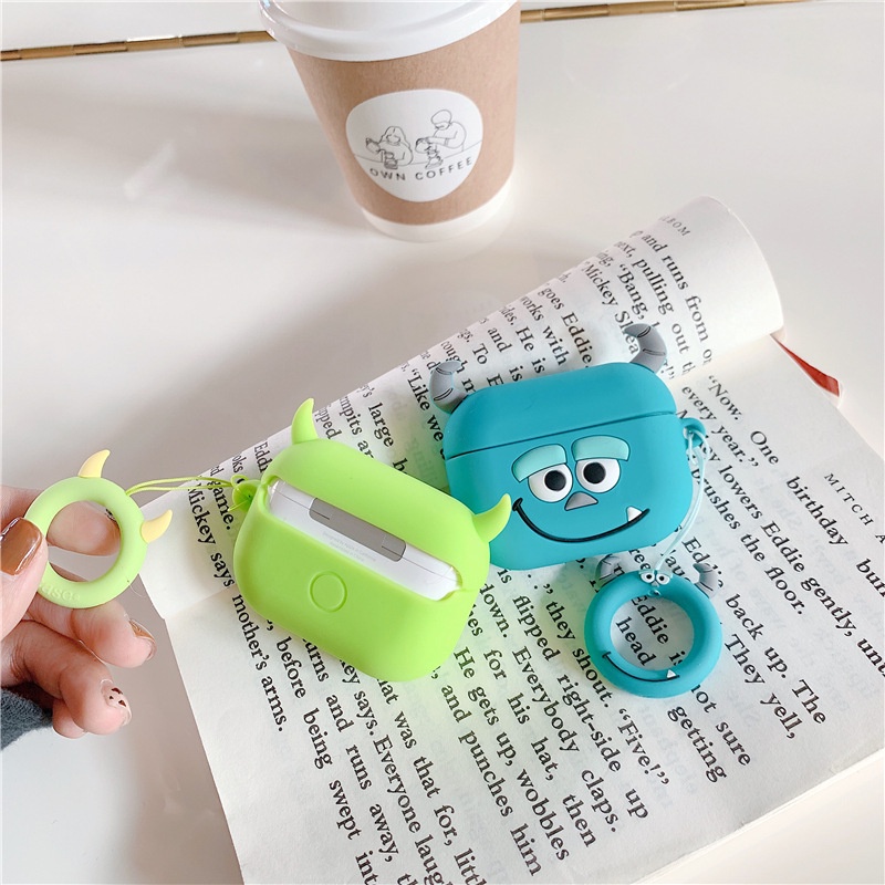 Casing Soft Case Silikon Motif Kartun Monster 3d Untuk Airpods I13 Pro