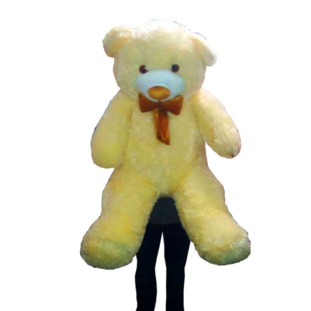 Boneka Beruang Jumbo 1 meter duduk warna cream